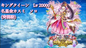 【白猫プロジェクト】キングクイーン　Lv 20000  名星会カスミ　ソロ (突弱點)