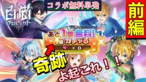 【SAO白猫コラボ】"無料単発だけ"でコラボキャラゲットできるか検証　(前編)