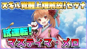 [#白猫プロジェクト]　決戦クエスト 狂瀾怒濤!マスティマ・メロ Lv.20000 スキル覚醒上限解放後拳セツナ ソロ 試運転