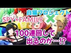 スパイファミリーコラボガチャ100連した結果が凄すぎる！！【白猫プロジェクト】【スパイファミリーコラボ】【スパイファミリー】