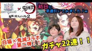 【白猫】白猫×鬼滅の刃コラボ第二弾！！初日に22連引いてみました！【白猫プロジェクト】