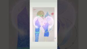 ポッキーゲーム(大遅刻)#白猫プロジェクト #ジーク #コヨミ #ジクコヨ #ポッキーの日  #ポッキーゲーム #アナログ絵 #アナログイラスト #絵描きさんと繋がりたい