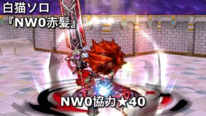 【白猫ソロ】 NW0赤髪 ★40秩序と混沌 vs.マッドネスクラウン