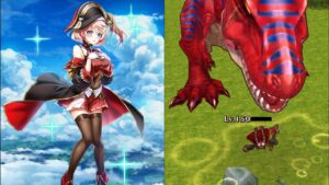 白猫プロジェクト　リョナ　エレノア(ホロコラボ)をティラノに丸呑みさせてみた！