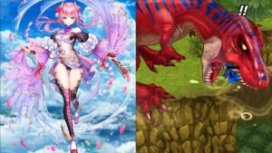 白猫プロジェクト　リョナ　リーランをティラノに丸呑みさせてみた！