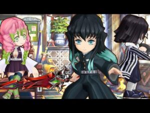 【白猫】#時透無一郎 (30凸,剣神)、#伊黒小芭内 (10凸,剣神) & #甘露寺蜜璃 (30凸,鎖剣):＜零＞の熾天 T20 & T18; 時透無一郎: 超！決戦クエスト: (1分07秒)